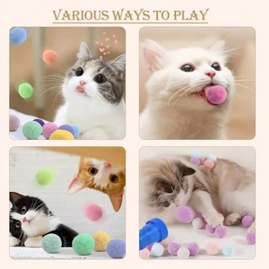 ของเล่นแมว ของเล่นฝึกทักษะแบบอินเทอร์แอคทีฟสำหรับลูกแมว ของเล่นปืนยิงลูกบอลขนาดเล็กสร้างสรรค์ ของเล่นลูกบอลยืดหยุ่น ของเล่นสัตว์เลี้ยง - Product Image 4
