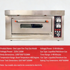 Four à gaz Four commercial à vapeur et convection pour cuisine à pizza en cordiérite <span class=keywords><strong>Pierre</strong></span> pour cuire des pizzas croustillantes - Product Image 2