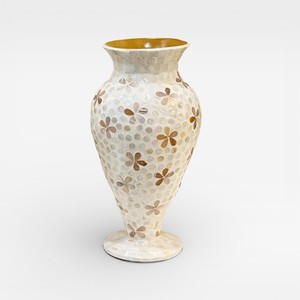 Jarrón de Mesa de Lujo con Incrustaciones de Concha Natural de Madreperla, Hecho a Mano, Elegante Decoración para el Hogar, Centro de Mesa para Bodas y Hoteles - Product Image 3