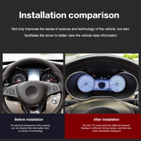 Écran de compteur de vitesse de cockpit virtuel pour Mercedes Benz Classe C W205 GLC X205 2015-2018 Media Player Dashboard