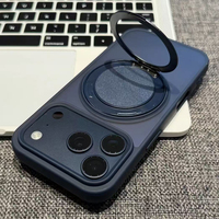 Coque de téléphone magnétique rotative à 360° avec support, antichoc, translucide en PC, pour iPhone 17 Air 16 15 14 13 12 11 Pro Max Plus