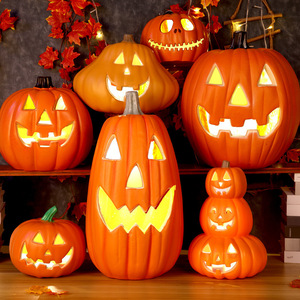 Nuova Lampada a Zucca in Plastica per <span class=keywords><strong>Halloween</strong></span>, Grande Decorazione Illuminata per <span class=keywords><strong>Esterni</strong></span> per Cortili di Centri Commerciali - Product Image 2