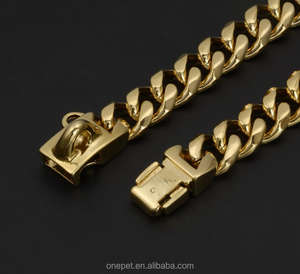 Collar de lujo para mascotas de alta resistencia, cadena de Collar de perro sin tirones de acero inoxidable, 15mm, 19mm de ancho, muchas longitudes, Collar de cadena disponible - Product Image 5