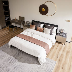 Silla de cama minimalista italiana modelo <span class=keywords><strong>Raka</strong></span>-Carole, cama ligera de cuero de lujo - Product Image 3