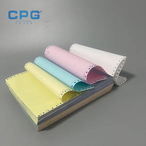 Manufacturer Custom Premium Quality Carbonless <b>Paper</b> <b>Roll</b> 55gsm Blue Image NCR <b>Paper</b> Continuous Printing <b>Paper</b> Unit - Product Image 1