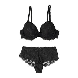 Vente chaude transfrontalière : Ensemble de lingerie féminine sexy en dentelle florale, style boyshort, pour poitrine généreuse, avec effet push-up et anti-affaissement - Product Image 5