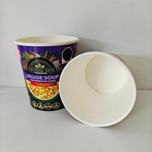 Tazón de Fideos Instantáneos Desechable Personalizado de Xiamen, Halal, Kosher, Vegano, Ecológico, con Tapa, Sabor a Pollo, Res, Queso y Tomate - Product Image 2
