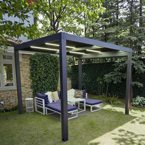 Porte coulissante en verre <span class=keywords><strong>pour</strong></span> <span class=keywords><strong>serre</strong></span> bioclimatique en aluminium avec revêtement en poudre <span class=keywords><strong>pour</strong></span> jardin, gazebo, tonnelles, pergola, <span class=keywords><strong>balcon</strong></span>, <span class=keywords><strong>terrasse</strong></span>, LED - Product Image 5