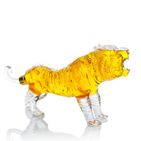Haute Borosilicate carafe verre vin cadeau transparent animal tigre dragon forme unique bouteille de vin en verre