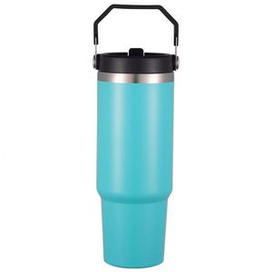 Vaso Térmico para Bebidas en el Auto con Asa, Taza de Viaje de Acero Inoxidable de 30 oz para Bebidas Diarias - Product Image 3