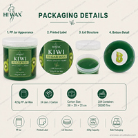 Pâte de cire froide parfumée kiwi OEM 300g 425g sans bande pour épilation, adaptée à tous types de peaux