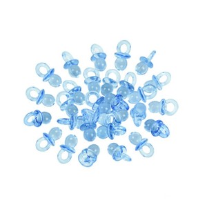 100 teile/beutel <span class=keywords><strong>Mini</strong></span> Schnuller Blau Rosa Transparent Acryl Geburtstags feier Dekor Für Mädchen Jungen <span class=keywords><strong>Baby</strong></span> Dusche Geschenk Für Kinder - Product Image 2