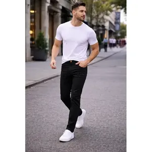 Pantaloni Chino Slim Fit Elasticizzati da Uomo Adrenaline, Vita Media, 5 Tasche, Antipiega, in Gabardine - Product Image 4