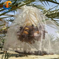 Tas jaring pelindung buah pohon palem tanggal bahan Virgin 100% dengan perawatan UV, tas panen tanggal