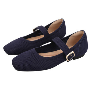 <span class=keywords><strong>Ballerine</strong></span> Mary Jane da Donna <span class=keywords><strong>con</strong></span> Punta Quadrata in Maglia, Elasticizzate ed Eleganti, <span class=keywords><strong>con</strong></span> Supporto per l'Arco Plantare, per Ufficio e Casual, Taglie 34-43 - Product Image 5