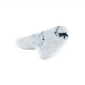 Masseur facial en gua sha gris 100% naturel, logo personnalisé, planche de gua sha de haute qualité - Product Image 3