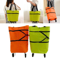 Sac de chariot à provisions Portable avec roues stockage de légumes sacs d'épicerie pliables réutilisables sac fourre-tout personnalisé