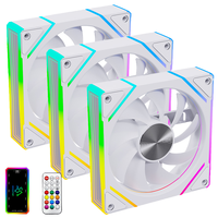 Ventilateur de refroidissement pour ordinateur de jeu NPC Factory Direct 120 mm ARGB à roulement à huile, 1500 tr/min, silencieux, avec variété de couleurs réglables