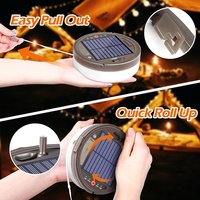 Luz Solar LED Multifuncional 2 en 1, Impermeable, Portátil y Plegable, para Camping, Decoración de Jardín