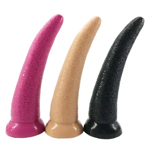 FAAK 26Cm 10.23 "Panjang 4.3Cm Silikon Yang Aman Dildo Besar Anal Realistis Butt Plug Gajah Hidung Bentuk Hewan Dildo untuk Pasangan