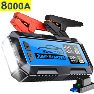 Arrancador de Baterías de Emergencia Multifunción de 8000A y 100w para Automóviles y Portátiles, Paquete de Baterías de 12v, Arrancador de Alta Calidad con Banco de Energía - Product Image 1