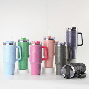 Giáng Sinh 40 Oz 40 Oz Thép Không Gỉ Cách Điện Kim Cương Bling Rhinestone Cốc Cốc Với Xử Lý Rơm Nắp Long Lanh Nước Bò - Product Image 4