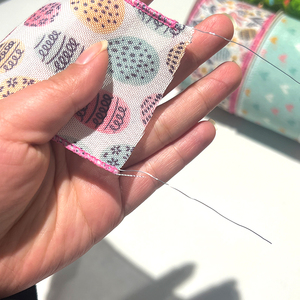 2-1/2 "lebar 63mm 10yard dekorasi pohon kerajinan pembungkus Hadiah pita kabel bermata rami - Product Image 6