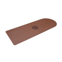 Tapis de yoga en caoutchouc naturel PU marron 8 mm, antidérapant, résistant à l'usure, absorbant les chocs, pour le sport, la danse, la remise en forme, usage domestique de luxe
