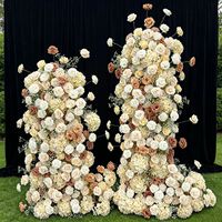 Arche de fleurs en soie artificielle kaki, faite à la main, moderne, pour mariage, Saint-Valentin, fête des mères, Nouvel An