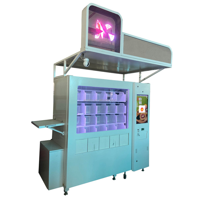 3D AD TV Fresh Fruit Vegetable Vending Machines Business Healthy Vending Seattle Mystery Hard Boiled Egg Vending Machine
