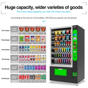 Companies Vending Machines TCN School/Office/Park Maquinas Expendedoras White/Black ISO9001 Snack And Drink Vending Machine