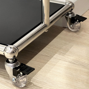 <span class=keywords><strong>Perchero</strong></span> de segunda mano de acero inoxidable, de lujo ligero, multifuncional, móvil, de pie, para ropa, para guardar ropa por la noche - Product Image 5