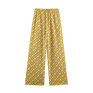 Ensemble chemise décontractée imprimée et pantalon large sur mesure pour l'été 2026, <span class=keywords><strong>tenue</strong></span> <span class=keywords><strong>de</strong></span> vacances deux pièces assortie, ensemble élégant deux pièces pour fille OEM - Product Image 4