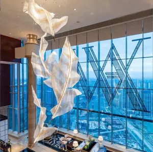 Lustre de cristal do lobby de hotel, lustre personalizado de luxo, iluminação pingente para projetos etl89235