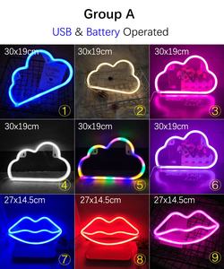 LED音符ネオンライト カスタム壁掛けネオンサインライト USB/電池式 誕生日ギフト ウォールアート LEDネオンナイトライト - Product Image 2