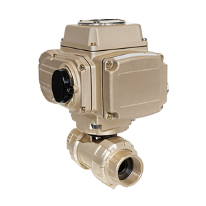 Vanne à bille électrique à double union COVNA, vanne à bille électrique motorisée en PVC, deux voies pour piscines, vanne à bille en plastique - Product Image 1