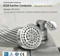 Conductor ACSR PANTHER BS215/2 Estándar, 200 mm², Conductor de Aluminio Reforzado con Acero, Cable de Transmisión de Energía Aéreo
