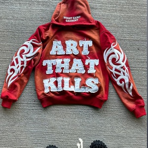 ชุดเซ็ตเสื้อฮู้ดดี้และกางเกงวอร์มทรงบานปักลายตามสั่ง ระบายอากาศได้ดี ล้างสีแบบแอซิด ทรงหลวมใส่สบาย เหมาะสำหรับฤดูหนาว สำหรับผู้ชาย - Product Image 5