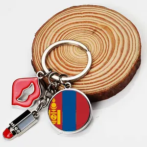 Factory wholesale Zinc alloy MONGOLIA key chain for promotion gifts customized logo keyring key chain