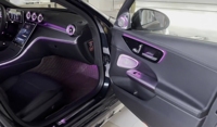 Juego de 8 Piezas de Luces Ambientales para Auto con Control de Pantalla de 64 Colores para Mercedes Benz Clase C W206 (2022-2025)