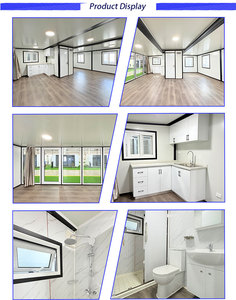 <span class=keywords><strong>บ้าน</strong></span>ตู้คอนเทนเนอร์สไตล์หรู, ห้องโดยสารสไตล์แอปเปิลพร้อมหน้าต่างกระจกจากพื้นถึงเพดานบ้านทันสมัยสำหรับรีสอร์ทวิลล่า - Product Image 3