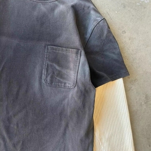 Nhà Sản Xuất Tùy Chỉnh Hai Lớp Dài Tay Áo T Áo Sơ Mi Nặng Bông Mùa Thu Mùa Đông Màn Hình In Thiết Kế Đầy Đủ Tay Áo T-Shirt - Product Image 5