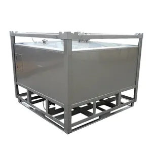 1500L Stainless Steel Chemical Oil IBC Tote Tank Metal Container Versatile stainless steel tanks for industrial use