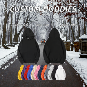 Sweat à capuche hiver tendance, 100% polyester polaire, pour femmes et hommes, impression de logo personnalisée - Product Image 2