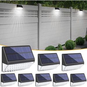 Solar <b>Fence</b> <b>Lights</b> 1011 Outdoor Wall Lamp LED Automatic Dark Sensor Courtyard Decorative Lighting ABS Material - Product Image 1