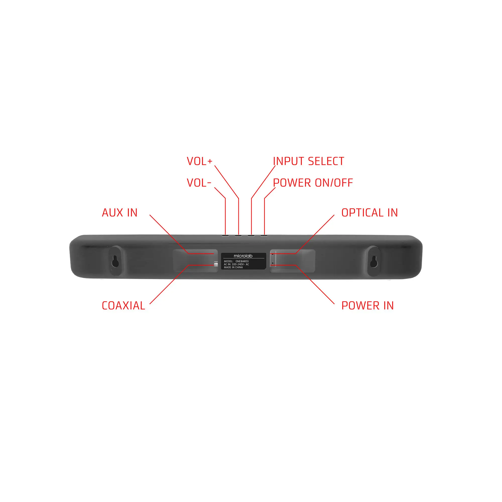 الأعلى مبيعًا مكبر صوت ذو وضوح عالي من Microlab Onebar04 سماعات بلوتوث محمولة مكبر صوت قصير لألعاب التلفاز والكمبيوتر