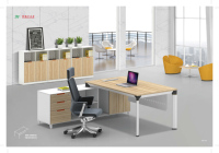 Scrivania Ergonomica Commerciale per Manager, Resistente all'Usura e Anticorrosione, Grande Postazione di Lavoro Direzionale, Tavolo da Riunione in Metallo per Dirigenti