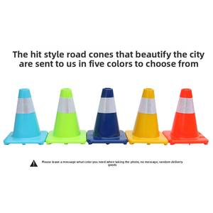 PVC反射型トラフィックコーンバケット駐車場スクエアコーンパイル障害物アイスクリームバケットロードコーン交通警告 - Product Image 3