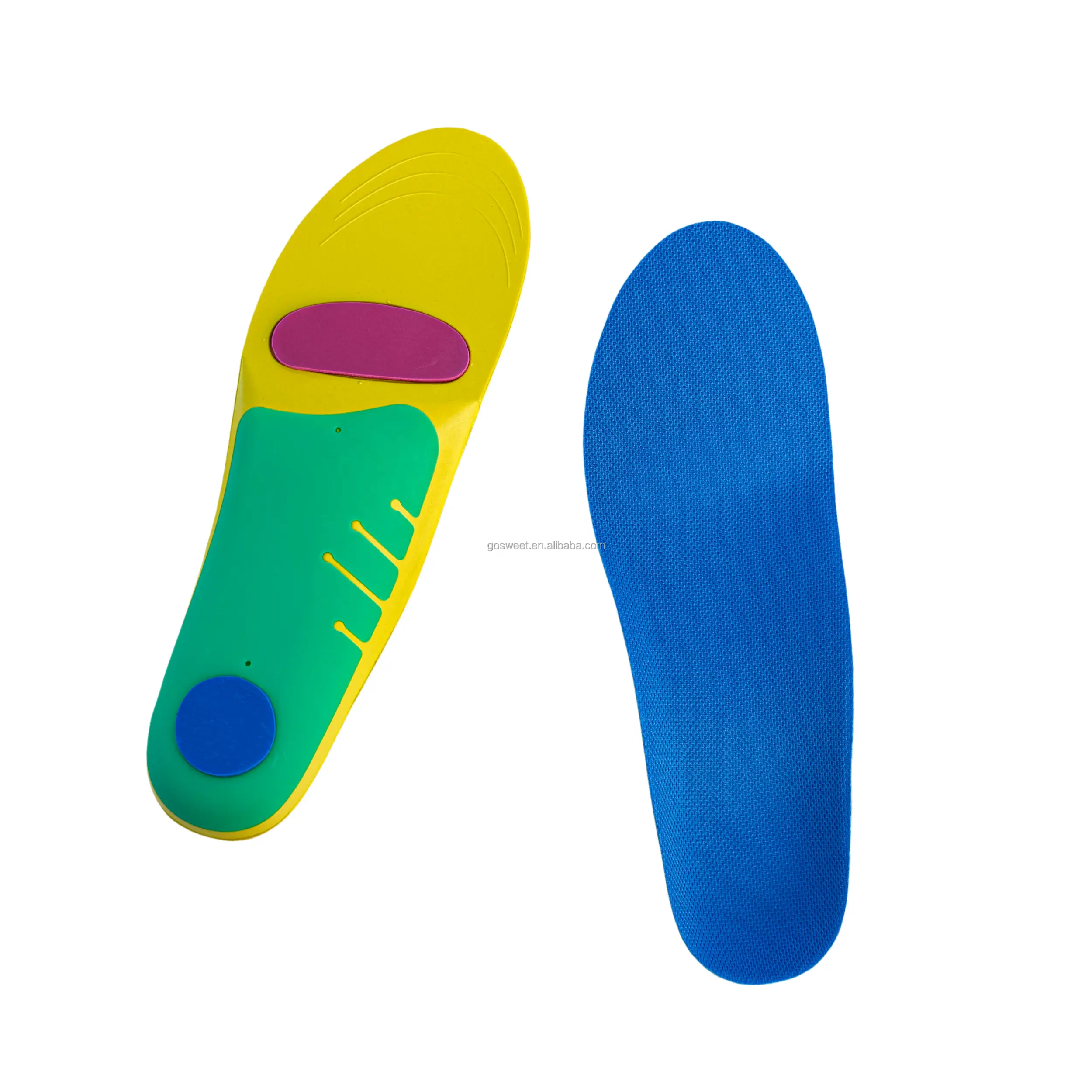 2024 Best sell Arch sports full cushion sport insole comfortable EVA PU foam correction shoes sole insert