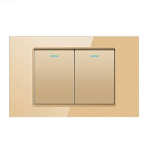 Interruptor de pared tipo botón para lámpara, estilo americano, brasileño e italiano, panel de interruptores de 1/2/3/4 vías para 1/2 puerta - Product Image 3
